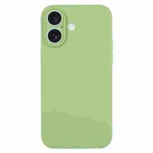 For iPhone 16 Plus Pure Color Liquid Silicone Fine Pore Phone Case(Mint Green)