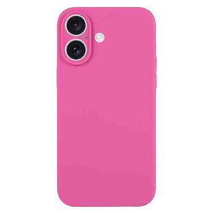 For iPhone 16 Plus Pure Color Liquid Silicone Fine Pore Phone Case(Pitaya)