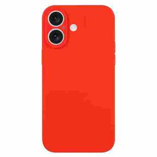 For iPhone 16 Plus Pure Color Liquid Silicone Fine Pore Phone Case(Red)