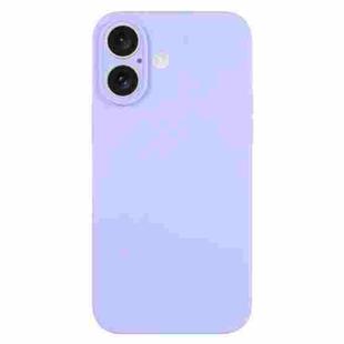 For iPhone 16 Plus Pure Color Liquid Silicone Fine Pore Phone Case(Light Purple)