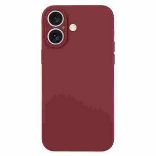 For iPhone 16 Plus Pure Color Liquid Silicone Fine Pore Phone Case(Plum)