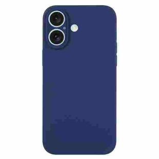 For iPhone 16 Plus Pure Color Liquid Silicone Fine Pore Phone Case(Royal Blue)