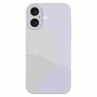 For iPhone 16 Pure Color Liquid Silicone Fine Pore Phone Case(Grey Blue)