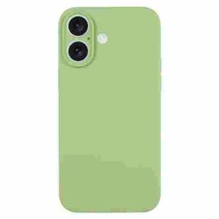 For iPhone 16 Pure Color Liquid Silicone Fine Pore Phone Case(Mint Green)