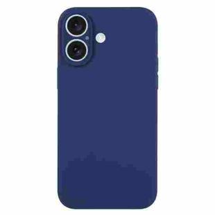 For iPhone 16 Pure Color Liquid Silicone Fine Pore Phone Case(Royal Blue)