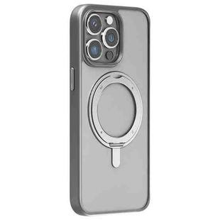 For iPhone 15 Pro Max MOMAX Magsafe Magnetic Metal Rotating Holder Phone Case(Grey)