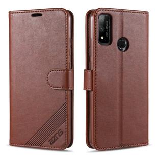 For Huawei P Smart 2020 AZNS Sheepskin Texture Horizontal Flip Leather Case with Holder & Card Slots & Wallet(Brown)