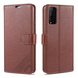 For Huawei Honor Play 4T Pro AZNS Sheepskin Texture Horizontal Flip Leather Case with Holder & Card Slots & Wallet(Brown)