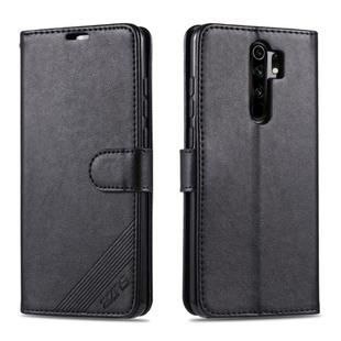 For Xiaomi Redmi 9 AZNS Sheepskin Texture Horizontal Flip Leather Case with Holder & Card Slots & Wallet(Black)