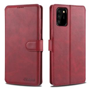 For Samsung Galaxy Note 20 AZNS Calf Texture Horizontal Flip Leather Case with Holder & Card Slots & Wallet & Photo Frame(Red)