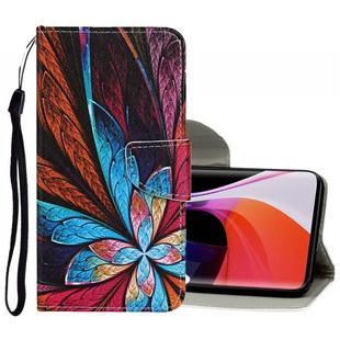 For Xiaomi Mi 10 5G Colored Drawing Pattern Horizontal Flip Leather Case with Holder & Card Slots & Wallet(Colorful Flower)