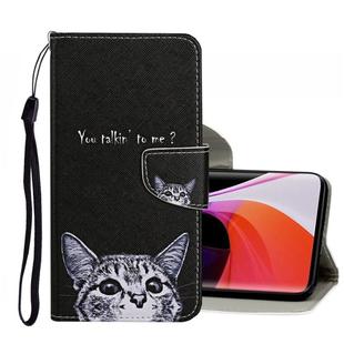 For Xiaomi Mi 10 5G Colored Drawing Pattern Horizontal Flip Leather Case with Holder & Card Slots & Wallet(Little Cat)