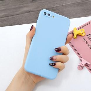 For iPhone 7 Plus & 8 Plus Magic Cube Frosted Silicone Shockproof Full Coverage Protective Case(Baby Blue)