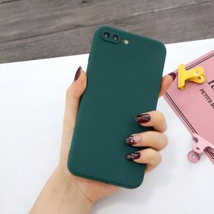 For iPhone 7 Plus & 8 Plus Magic Cube Frosted Silicone Shockproof Full Coverage Protective Case(Deep Green)