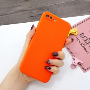 For iPhone 7 Plus & 8 Plus Magic Cube Frosted Silicone Shockproof Full Coverage Protective Case(Orange)