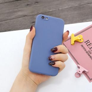 For iPhone 6 Plus & 6s Plus Magic Cube Frosted Silicone Shockproof Full Coverage Protective Case(Blue)