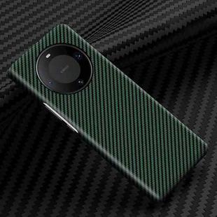 For Huawei Mate 60 Pro Carbon Fiber Shockproof Phone Case(Green)