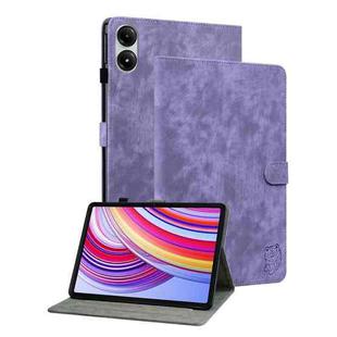 For Xiaomi Redmi Pad Pro 12.1 Tiger Pattern Flip Leather Tablet Case(Purple)