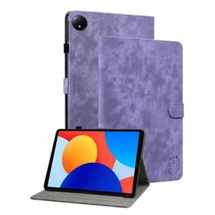 For Xiaomi Redmi Pad SE 8.7 Tiger Pattern Flip Leather Tablet Case(Purple)
