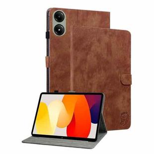 For Redmi Pad 2 / Redmi Pad SE 11 2025 Tiger Pattern Flip Leather Tablet Case(Brown)