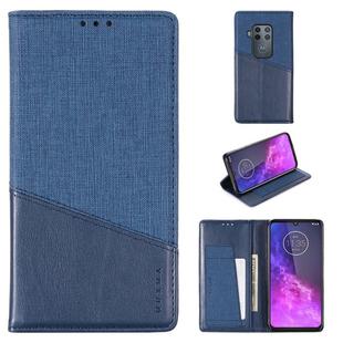 For Motorola Moto One Pro MUXMA MX109 Horizontal Flip Leather Case with Holder & Card Slot & Wallet Function(Blue)