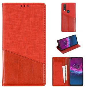 For Motorola One Action MUXMA MX109 Horizontal Flip Leather Case with Holder & Card Slot & Wallet Function(Red)