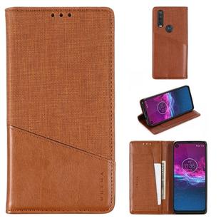 For Motorola One Action MUXMA MX109 Horizontal Flip Leather Case with Holder & Card Slot & Wallet Function(Brown)