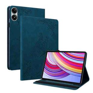 For Xiaomi Redmi Pad Pro 12.1 Butterfly Flower Embossed Leather Tablet Case(Blue)