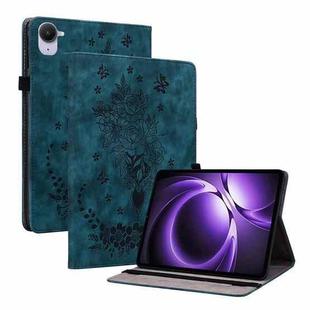 For Xiaomi Redmi K Pad 8.8 inch Butterfly Rose Embossed Leather Tablet Case(Dark Blue)