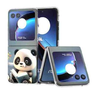 For Motorola Razr 40 Ultra ABEEL PC Paintings Pattern Phone Case(Panda)