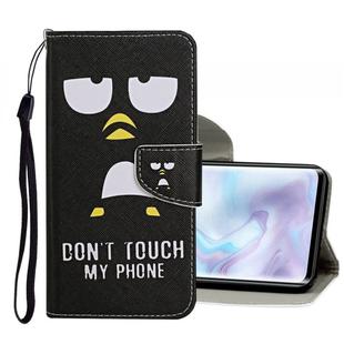 For Xiaomi Mi Note 10 Pro Colored Drawing Pattern Horizontal Flip Leather Case with Holder & Card Slots & Wallet(Penguin)