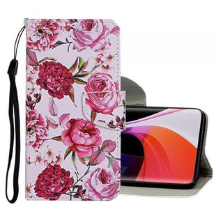 For Xiaomi Mi 10 5G Colored Drawing Pattern Horizontal Flip Leather Case with Holder & Card Slots & Wallet(Peony)