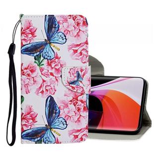 For Xiaomi Mi 10 5G Colored Drawing Pattern Horizontal Flip Leather Case with Holder & Card Slots & Wallet(Dragonfly Flower)