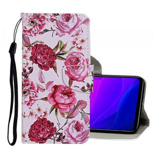 For Xiaomi Mi 10 Lite 5G Colored Drawing Pattern Horizontal Flip Leather Case with Holder & Card Slots & Wallet(Peony)