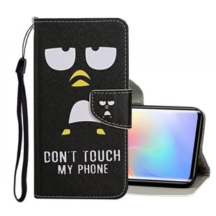 For Xiaomi Mi Note 10 Lite Colored Drawing Pattern Horizontal Flip Leather Case with Holder & Card Slots & Wallet(Penguin)