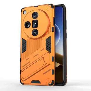 For OPPO Find X7 Ultra 5G Punk Armor 2 in 1 PC + TPU Phone Case with Holder(Orange)