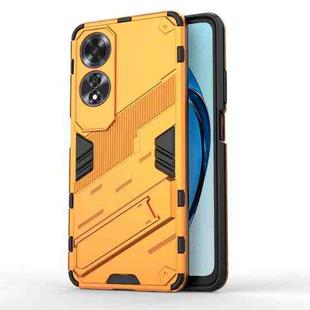 For OPPO A60 4G Global Punk Armor 2 in 1 PC + TPU Phone Case with Holder(Orange)