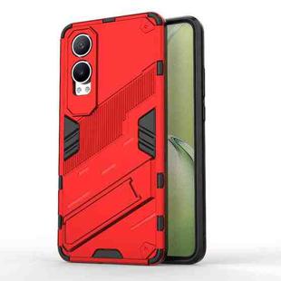 For OPPO K12x 5G Global Punk Armor 2 in 1 PC + TPU Phone Case with Holder(Red)