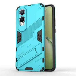 For OPPO K12x 5G Global Punk Armor 2 in 1 PC + TPU Phone Case with Holder(Blue)