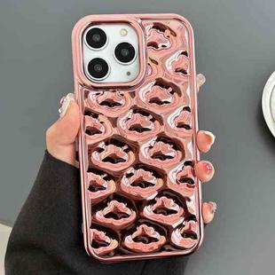 For iPhone 11 Pro Max Cloud Texture Electroplated TPU Phone Case(Rose Gold)
