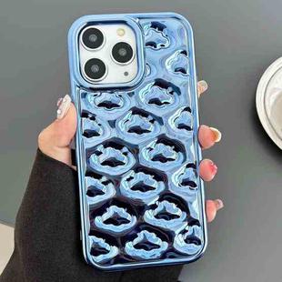 For iPhone 11 Pro Max Cloud Texture Electroplated TPU Phone Case(Blue)