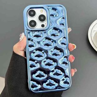 For iPhone 12 Pro Cloud Texture Electroplated TPU Phone Case(Blue)