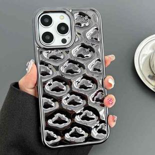 For iPhone 12 Pro Max Cloud Texture Electroplated TPU Phone Case(Black)
