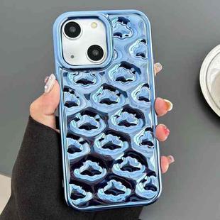 For iPhone 13 Cloud Texture Electroplated TPU Phone Case(Blue)