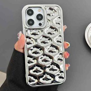 For iPhone 13 Pro Cloud Texture Electroplated TPU Phone Case(Silver)