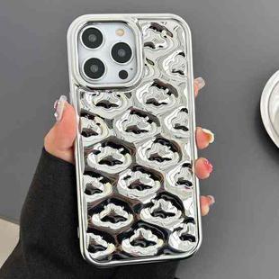 For iPhone 13 Pro Max Cloud Texture Electroplated TPU Phone Case(Silver)