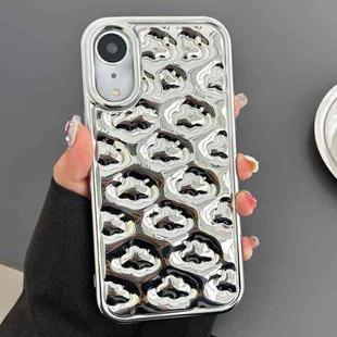 For iPhone XR Cloud Texture Electroplated TPU Phone Case(Silver)