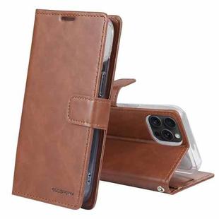 For iPhone 15 Pro GOOSPERY BLUE MOON Crazy Horse Texture Leather Phone Case(Brown)