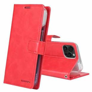 For iPhone 15 Pro GOOSPERY BLUE MOON Crazy Horse Texture Leather Phone Case(Red)