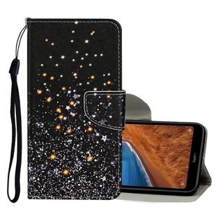 For Xiaomi Redmi 7A Colored Drawing Pattern Horizontal Flip Leather Case with Holder & Card Slots & Wallet(Black Star)